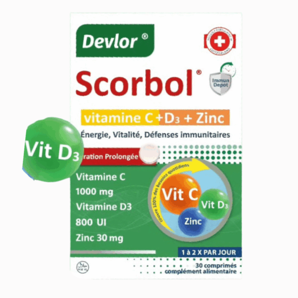 Devlor Scorbol Vitamine C + D3 + Zinc