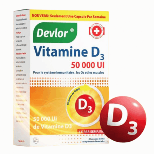 Devlor Vitamine D3 50000 UI (8 Capsules)