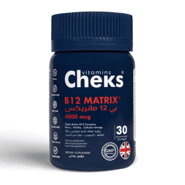 Cheks B12 MATRIX 4000 µg (+ Fer + Zinc + B6 + Q10 + L-carnitine)