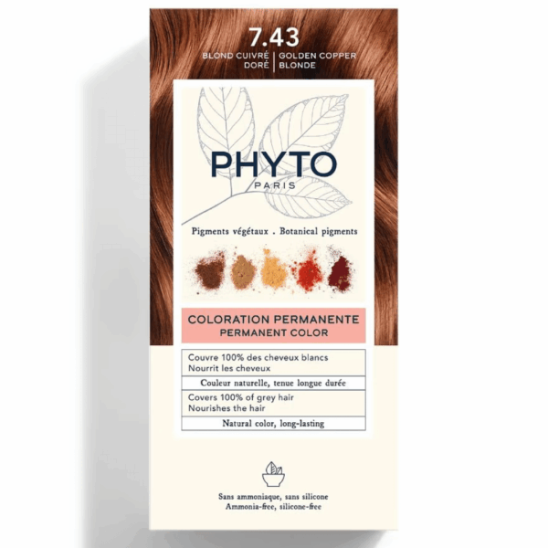 Phyto Color 7.43 Blond Cuivré Doré (Golden Copper Blonde)