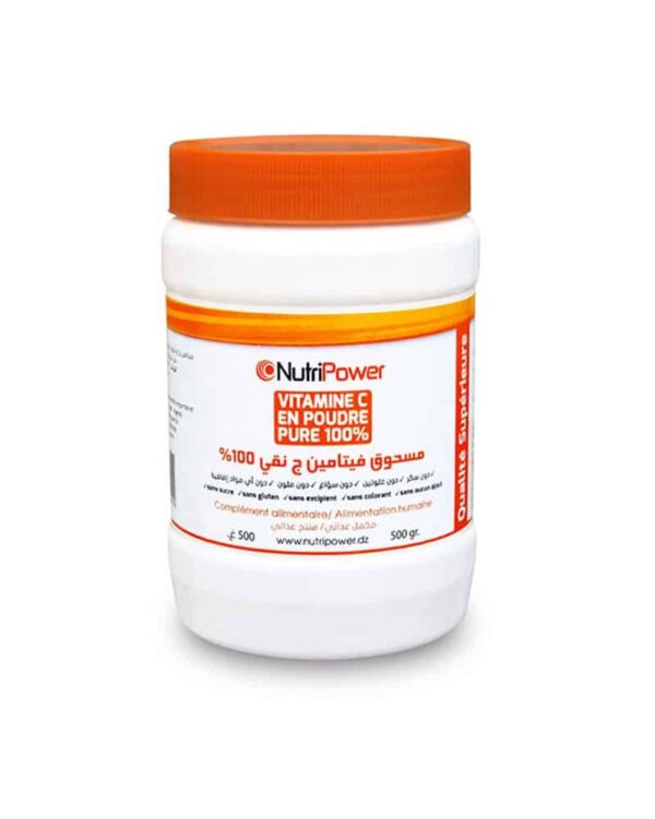 Nutripower – Vitamine C En Poudre 100% Pure D’Origine Végétale 500 G